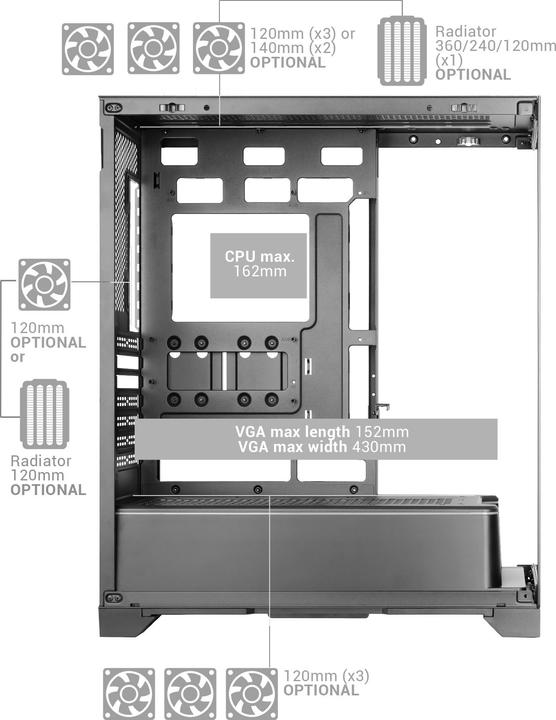 Produktbild Mars Gaming 8435693112983 (ATX, mATX, Mini-ITX)
