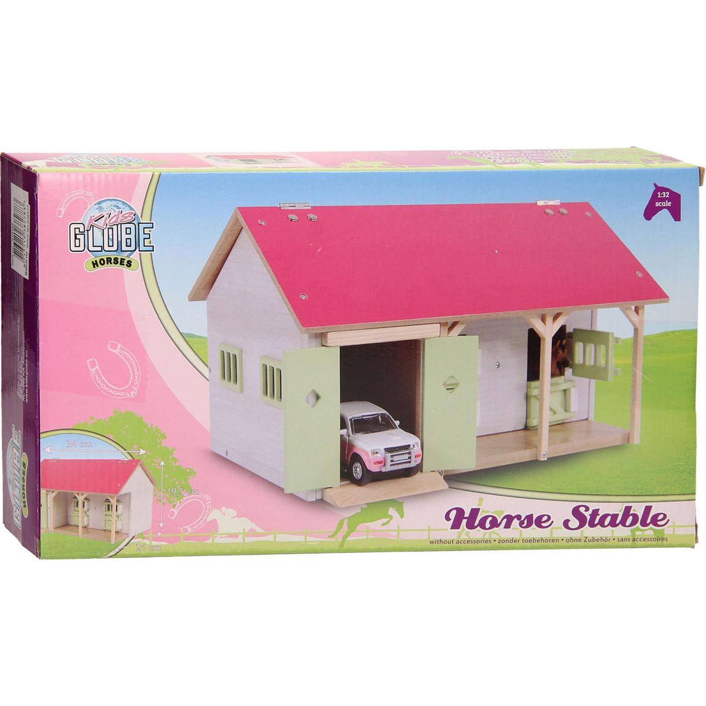 Thumbnail - Kids Globe Farming Horse Stable Pink mit 2 Boxen und Aufbewahrung 1:33