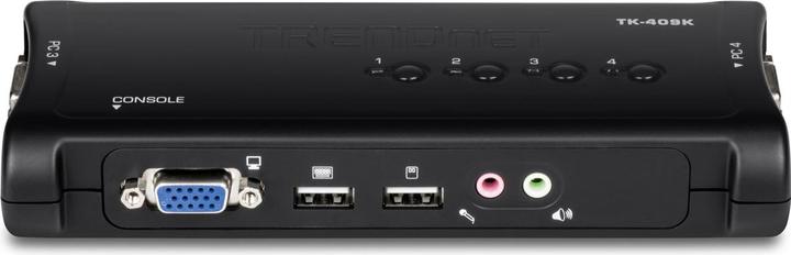 Produktbild Trendnet TK-409K KVM Switch 4-Port USB Kit mit Audio