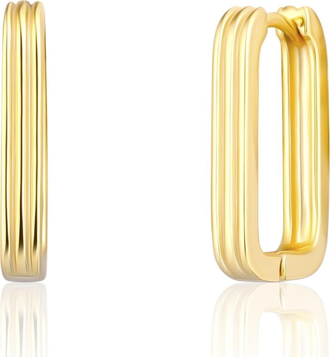 Produktbild JVD Stylish gold-plated hoop earrings SVLE1894X75GO00