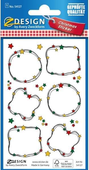 Produktbild Z-Design Weihnachtssticker (6 Sticker)