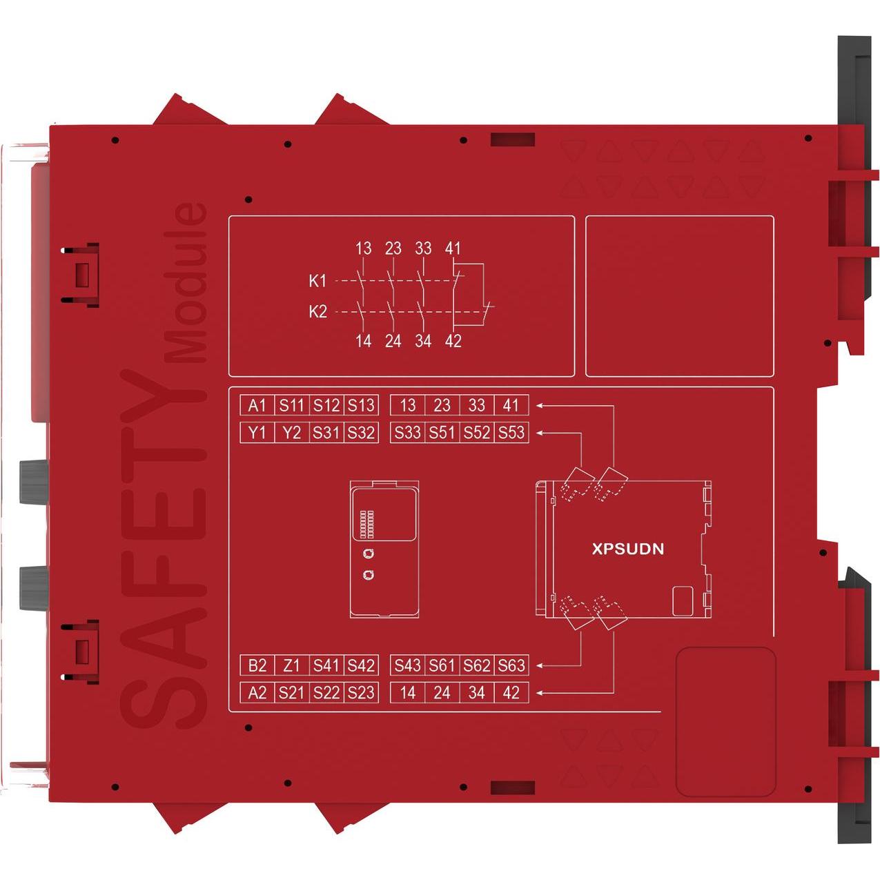 Thumbnail - Schneider Electric Sicherheitsrelais 8FKT 6K 3S 1Ö1T48-240V SK XPSUDN33AP, Relais