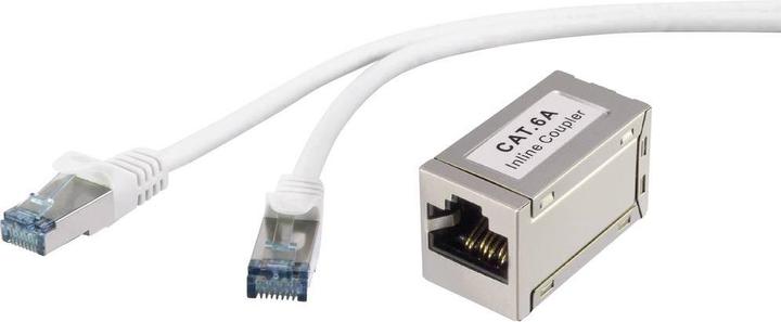Immagine prodotto Renkforce CAT6A S/FTP Netzwerkverlängerung (Kabel + Kupplung) 15 m (S/FTP, CAT6a, 15 m)