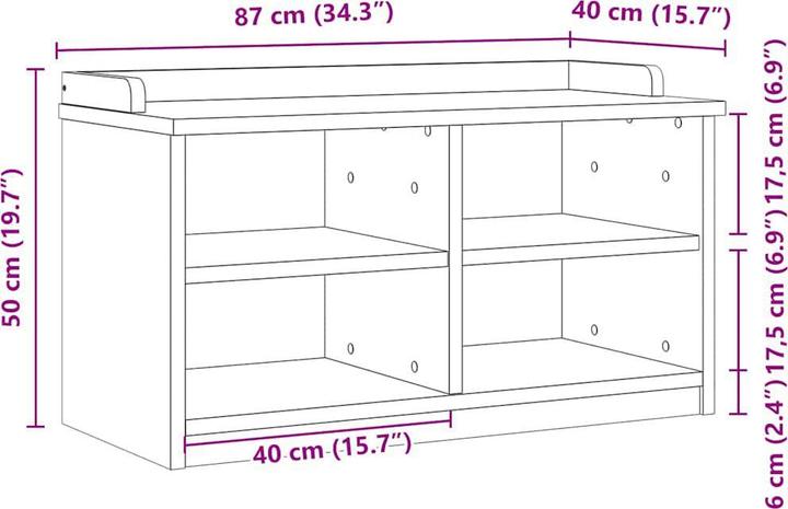 Produktbild vidaXL Flurbank (87 cm)