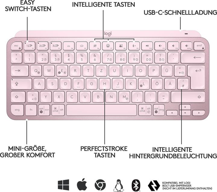 Image du produit Logitech MX Keys Mini (FR, Sans fil)