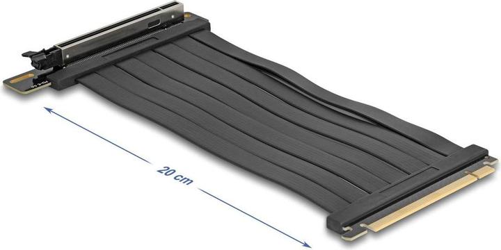 Actual product image Delock Riser Karte PCI Express 5.0 x16 Stecker zu x16 Slot mit Kabel 20 cm