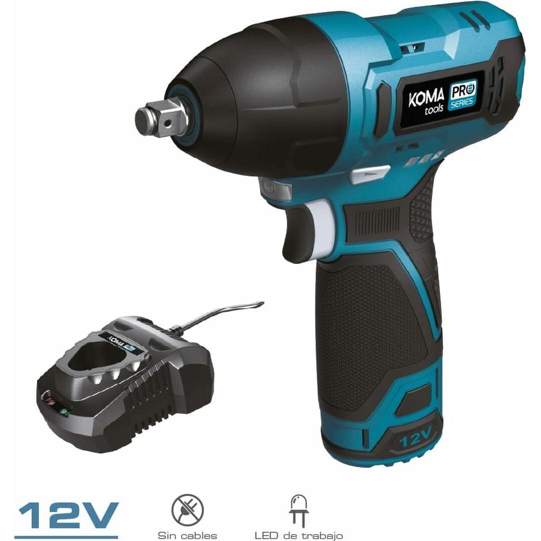 Koma Tools, Trapano + Avvitatore a batteria, 12 v impact wrench kit with battery and charger