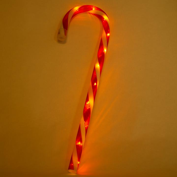 Produktbild H & S Collection LED-Zuckerstange, rot-weiss, 5 verschiedene Licht-Funktionen (1-teilig)