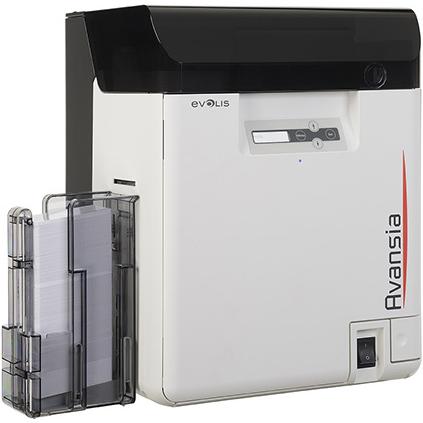 Evolis Avansia Plastikkarten-Drucker Farbstoffsublimation/Harzthermotransfer Farbe (600 dpi), Etikettendrucker, Schwarz