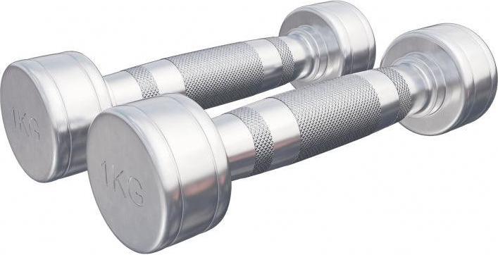 Image du produit Gorilla Sports Haltères courts en chrome (2 x 1 kg)