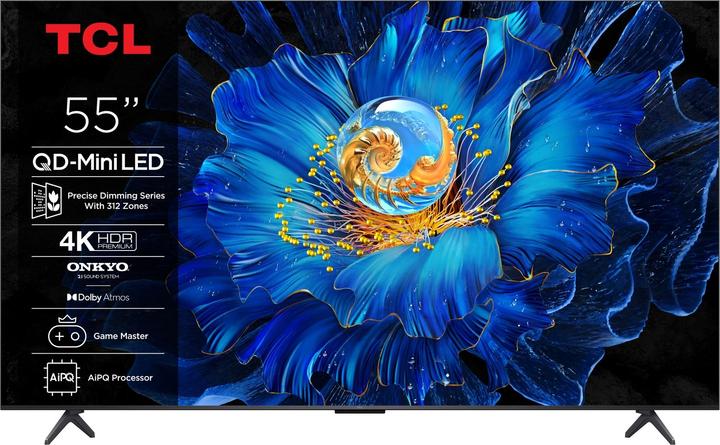 Immagine prodotto TCL Serie C6KS Smart TV QD-MiniLED 4K 55" 55C6KS, audio Onkyo 2.1, Dolby Vision & Atmos, Google TV (55", Mini-LED, 4K, 2025)