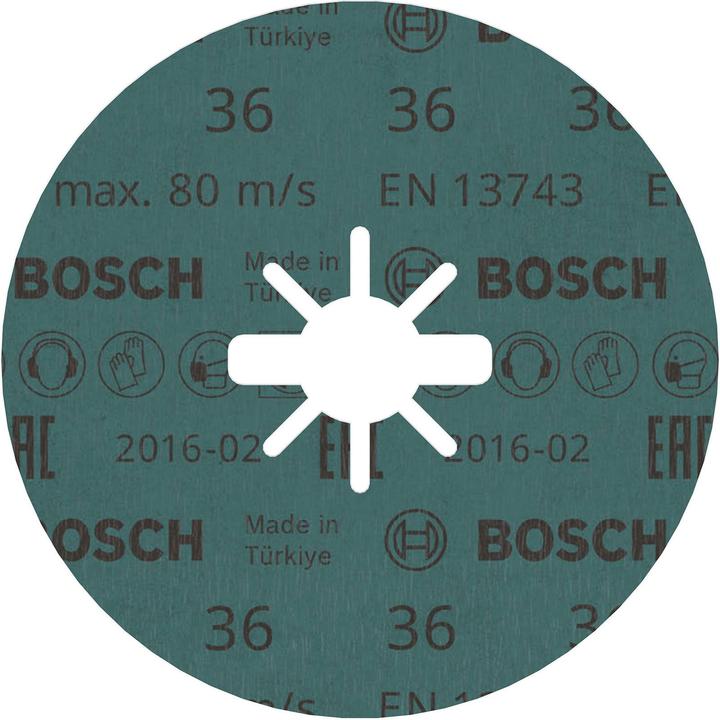 Productafbeelding Bosch Professional Zubehör Ø 125 mm X-LOCK vezelschijf korrel 36 R574 Beste voor metaal (36)