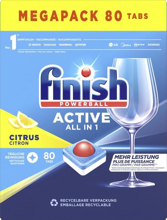 Finish Tutto in 1 (Compresse, 80 Cicli di lavaggio)