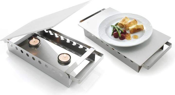 Actual product image Hendi Stainless Steel Food Warmer 3 Tea Lights 450x180x65 mm