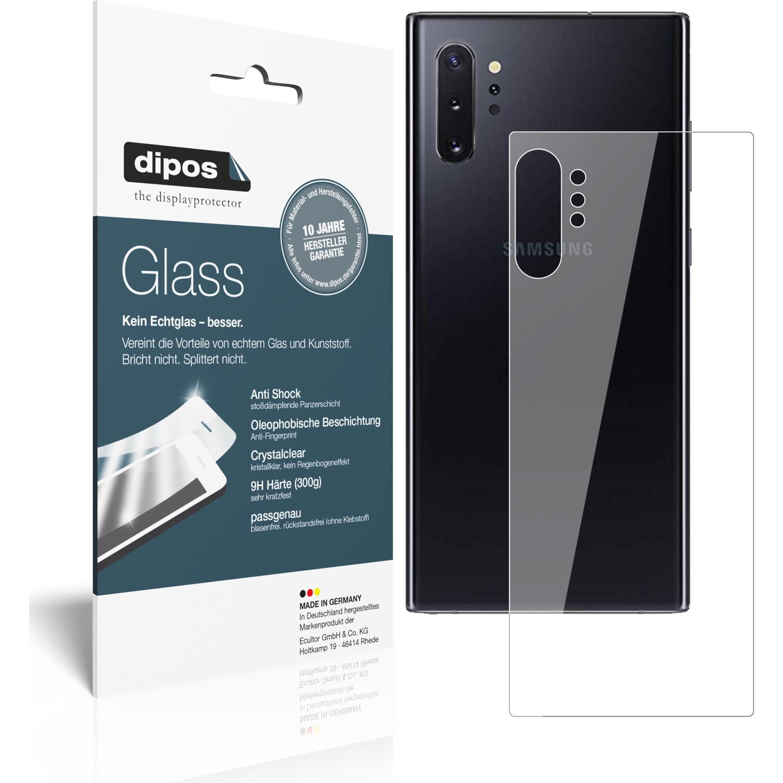 Dipos Displayschutz Anti-Shock (2 Stück, Samsung Galaxy Note 10+), Smartphone Schutzfolie, Transparent