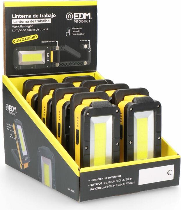 Produktbild EDM Taschenlampe LED 36155 500 lm Aufladbar (12.50 cm, 500 lm)