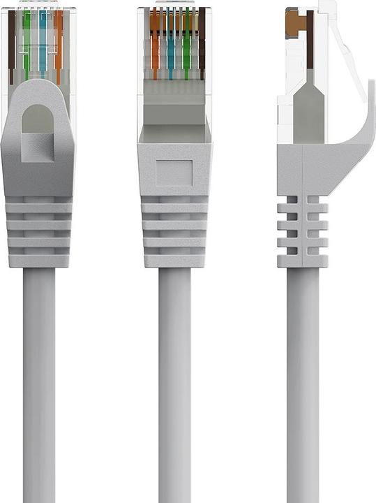 Actual product image Gembird Patchkabel Kat.6 Kupfer UTP 0,5 m Grau (UTP, 0.50 m)