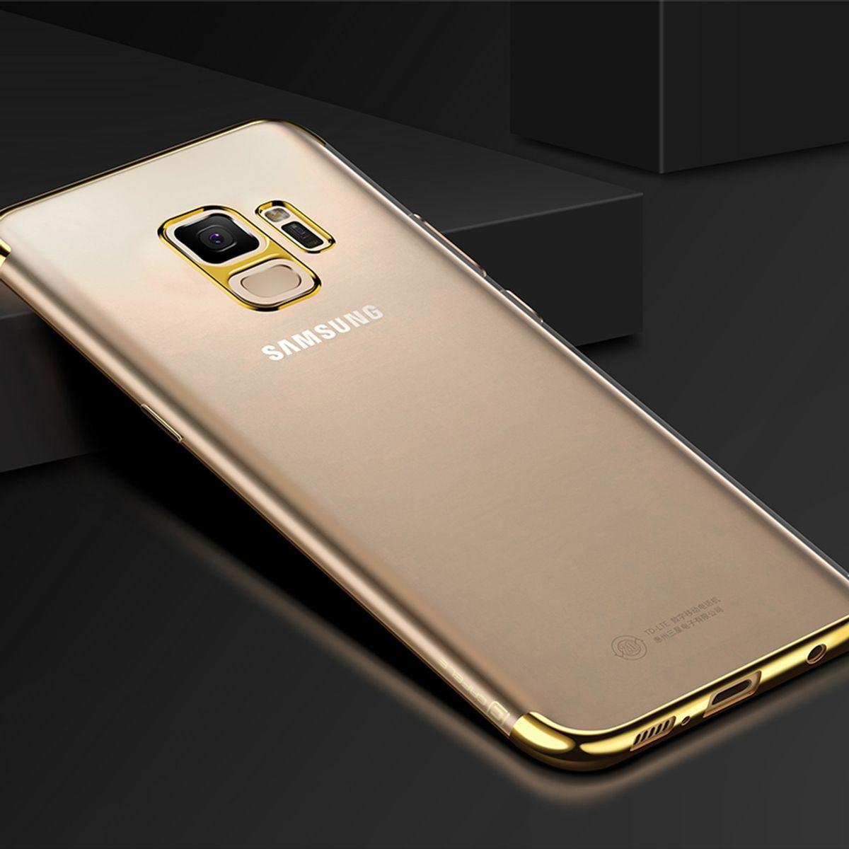 Thumbnail - König Design Handy Hülle Schutz Case für Samsung Galaxy S9 Durchsichtig Transparent Gold Neu (Samsung Galaxy S9+), Smart...