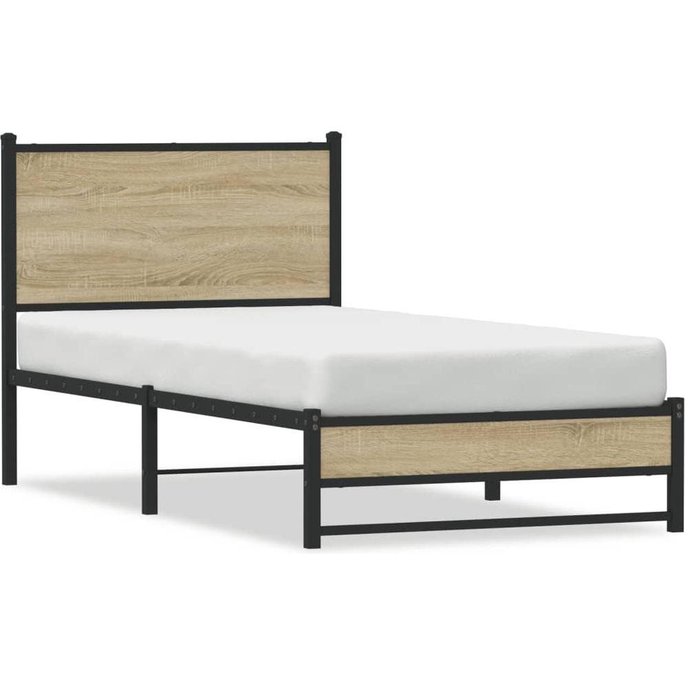 VidaXL, Bett, Bettgestell mit Kopfteil (120 x 200 cm)