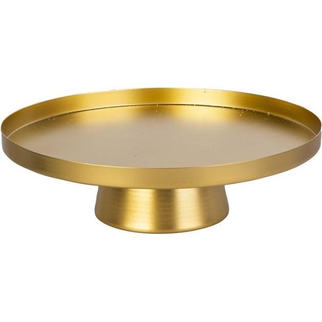 MICA Living, Tablett, Dekotablett mit Standfuss - gold - ca. 33,5 x 10 cm