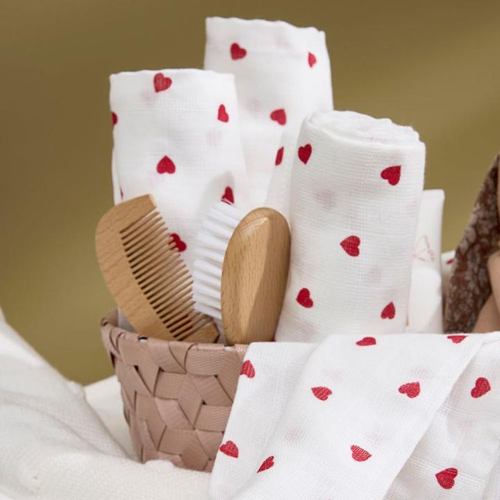 Image du produit Meyco Sweet Heart starterset - paquet de 9 - musselin (70 cm, 70 cm)
