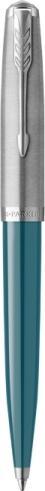 Produktbild Parker Kugelschreiber 51 Teal C.C. M (Blau, Blue, Edelstahl, Stainless Steel, Teal Blue, 1x)