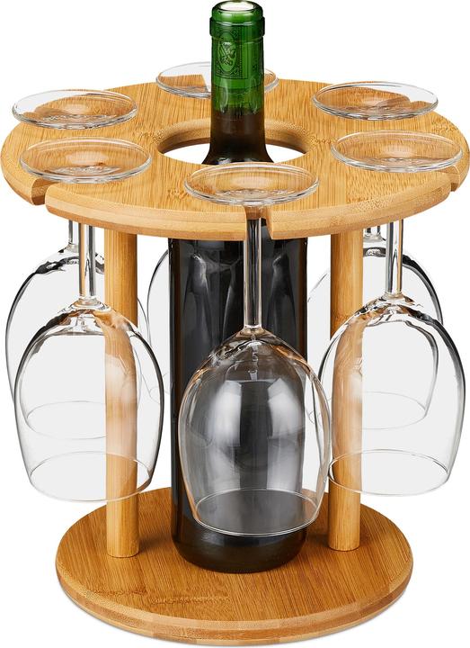Actual product image Relaxdays Silver Stemware Rack (Wine stopper)