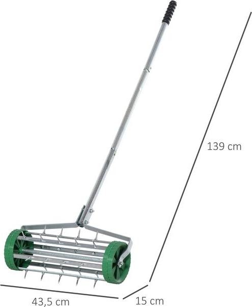 Produktbild Swisshandel24 Rasenlüfter Grifflänge einstellbar Handvertikutierer Rasenbelüften Stachelwalze Rasen rollender Rase