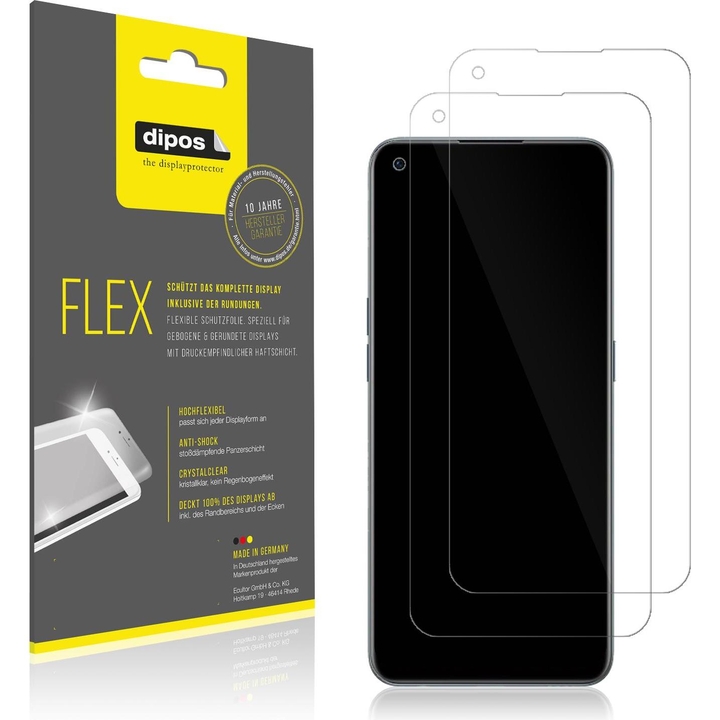 Dipos Displayschutzfolie Full-Cover 3D (3 Stück, OnePlus Nord CE 2 5G), Smartphone Schutzfolie, Transparent