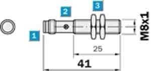 Produktbild Sick Inductive Sensor, M8, Sr 2mm, PNP M8 (Sensor)