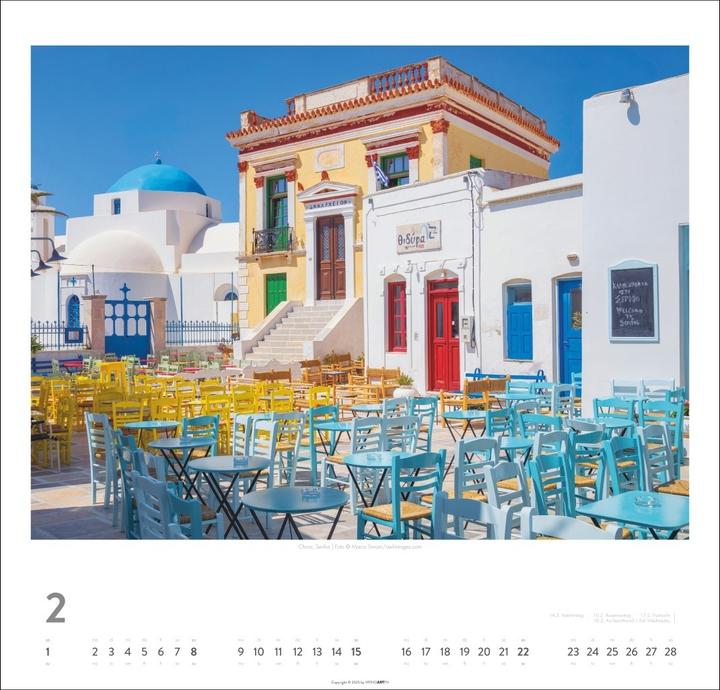 Actual product image Griechische Inseln Kalender 2026 - Im Land der Götter (48 x 46 cm)