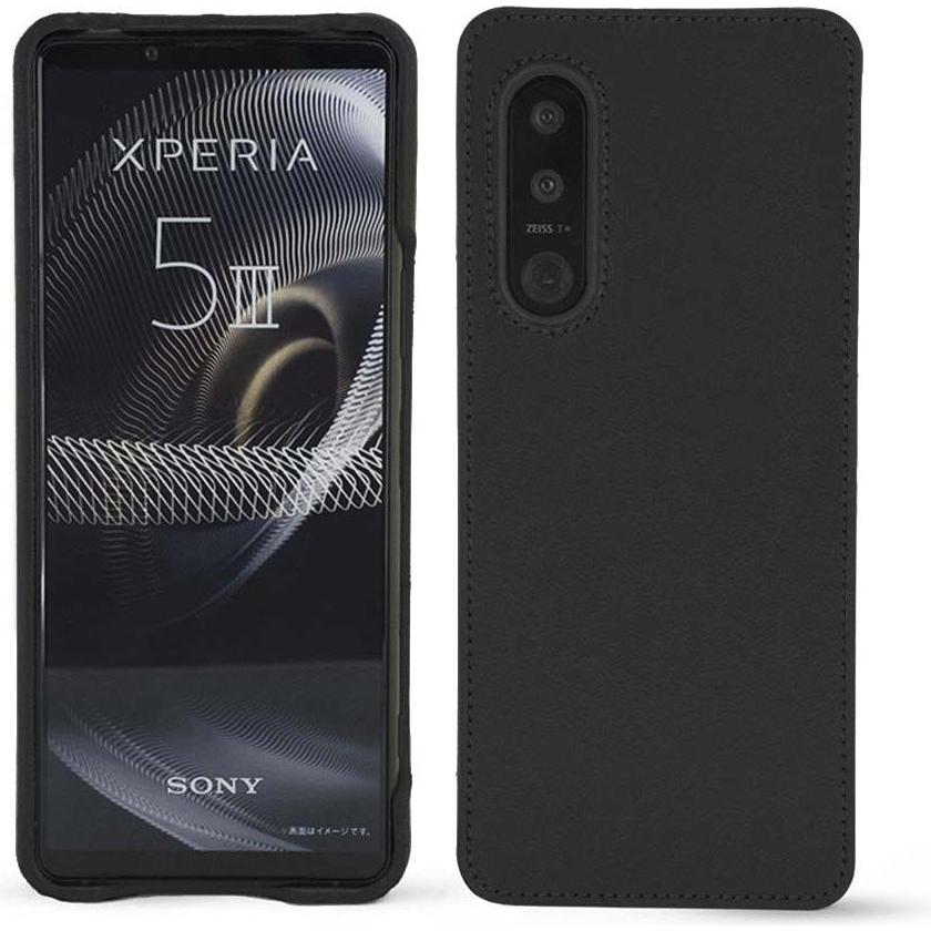 Noreve Lederschutzhülle (Sony Xperia 5 III), Smartphone Hülle, Schwarz