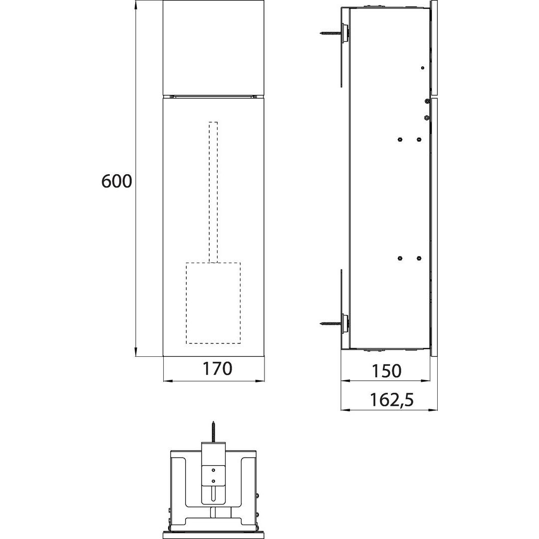 Thumbnail - Emco, Toilettenpapierhalter, asis module pure WC-Modul, Unterputz, Anschlag links 600mm