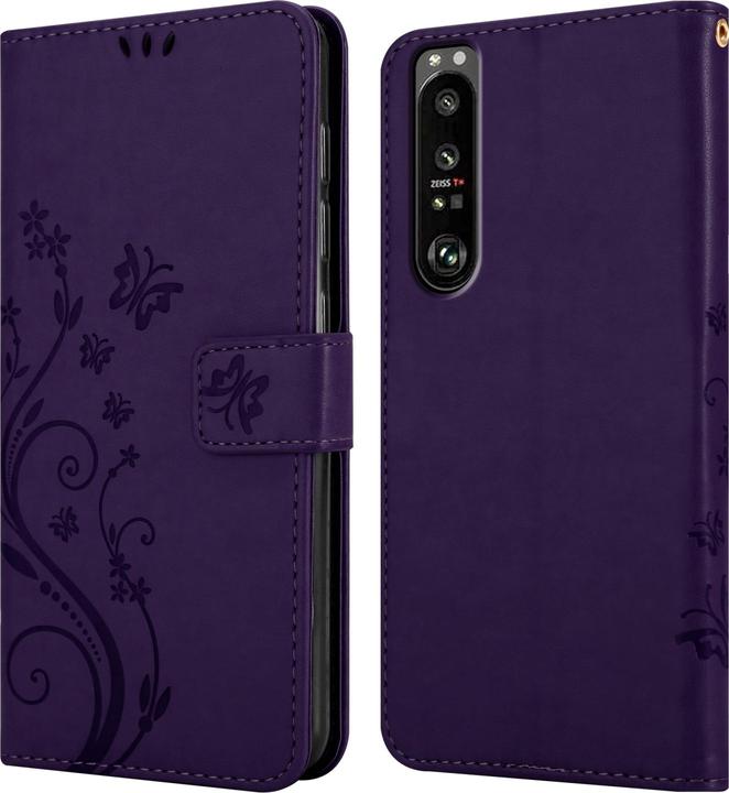 Actual product image Cadorabo Flower Book cover (Sony Xperia 1 III)