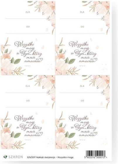 Szaron Widmungsaufkleber – Ich kann alles tun