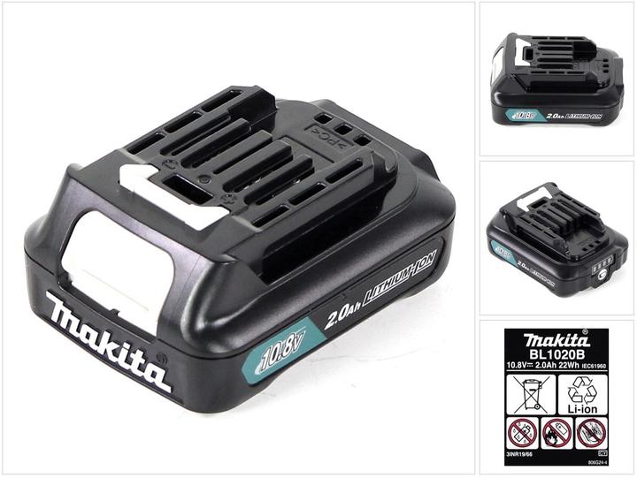 Produktbild Makita BL 1020 B 10,8 V - 2,0 Ah / 2000 mAh Li-Ion Akku mit LED - Anzeige ( 197394-3 ) (10.8 V)
