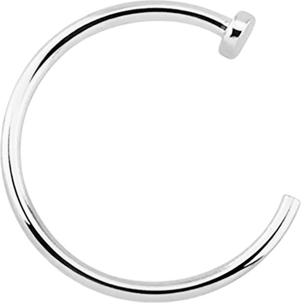 Star Piercing Nasenring offen silber (ohne Messing, 925 Sterlingsilber)