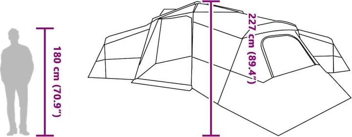 Produktbild vidaXL Familienzelt (21.55 kg)