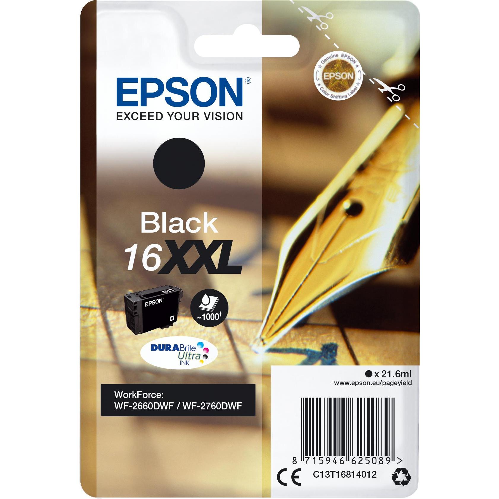 Epson, Cartucce, 16XXL - 22 ml - XL - Nero - Originale (FC)