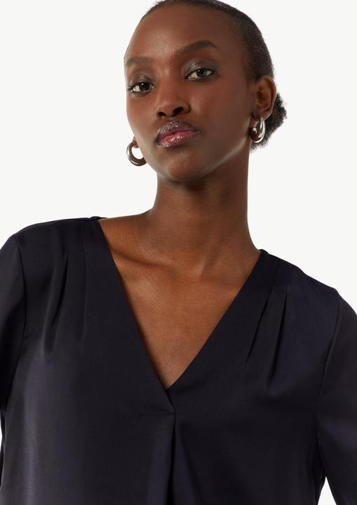 Produktbild Comma Bluse Satinbluse mit V-Ausschnitt (36)