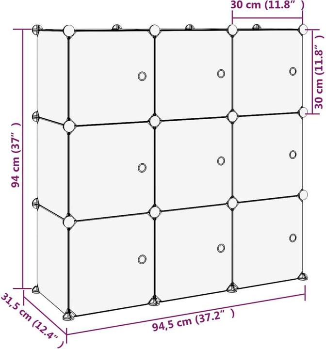 Image du produit vidaXL Manon (94.5 x 31.5 x 94 cm)