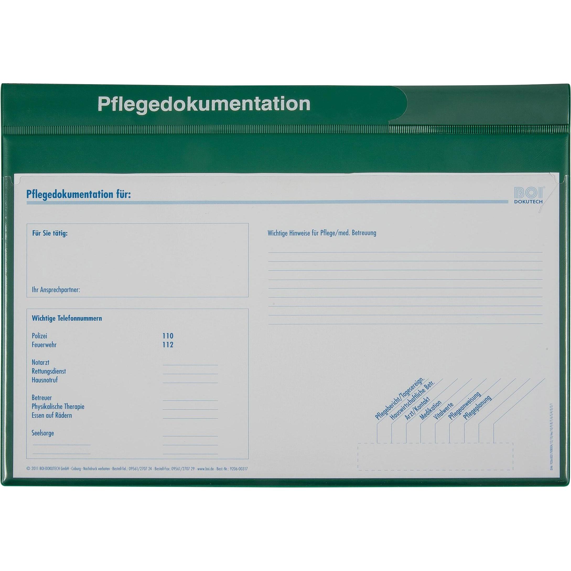Boi Dokutech, Mappe, Patienten-Dokumentationsmappe System-Line DIN A4 grün (A4, 1 x)