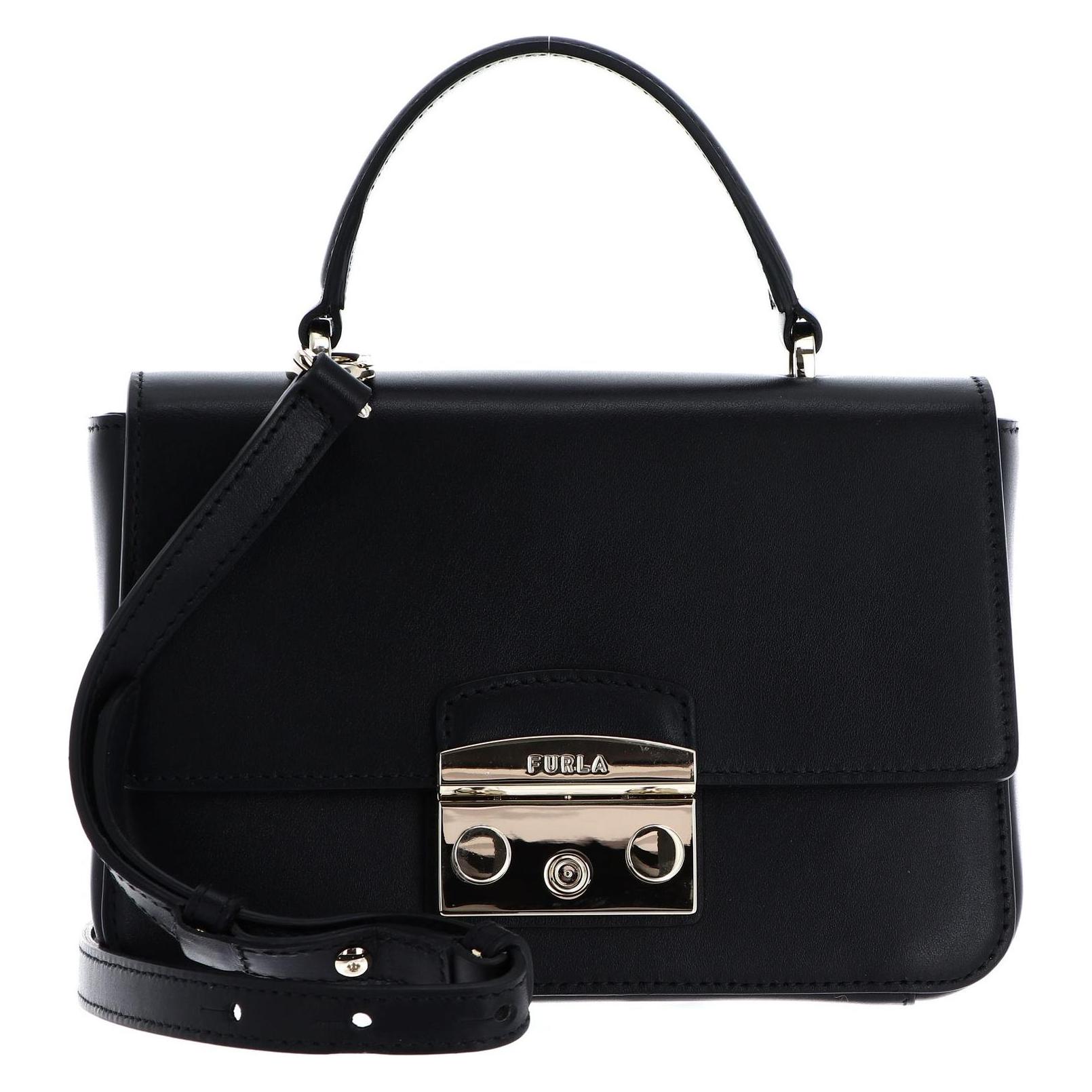 Furla, Damen, Handtasche, Metropolis Mini Top Handle Bag, Schwarz
