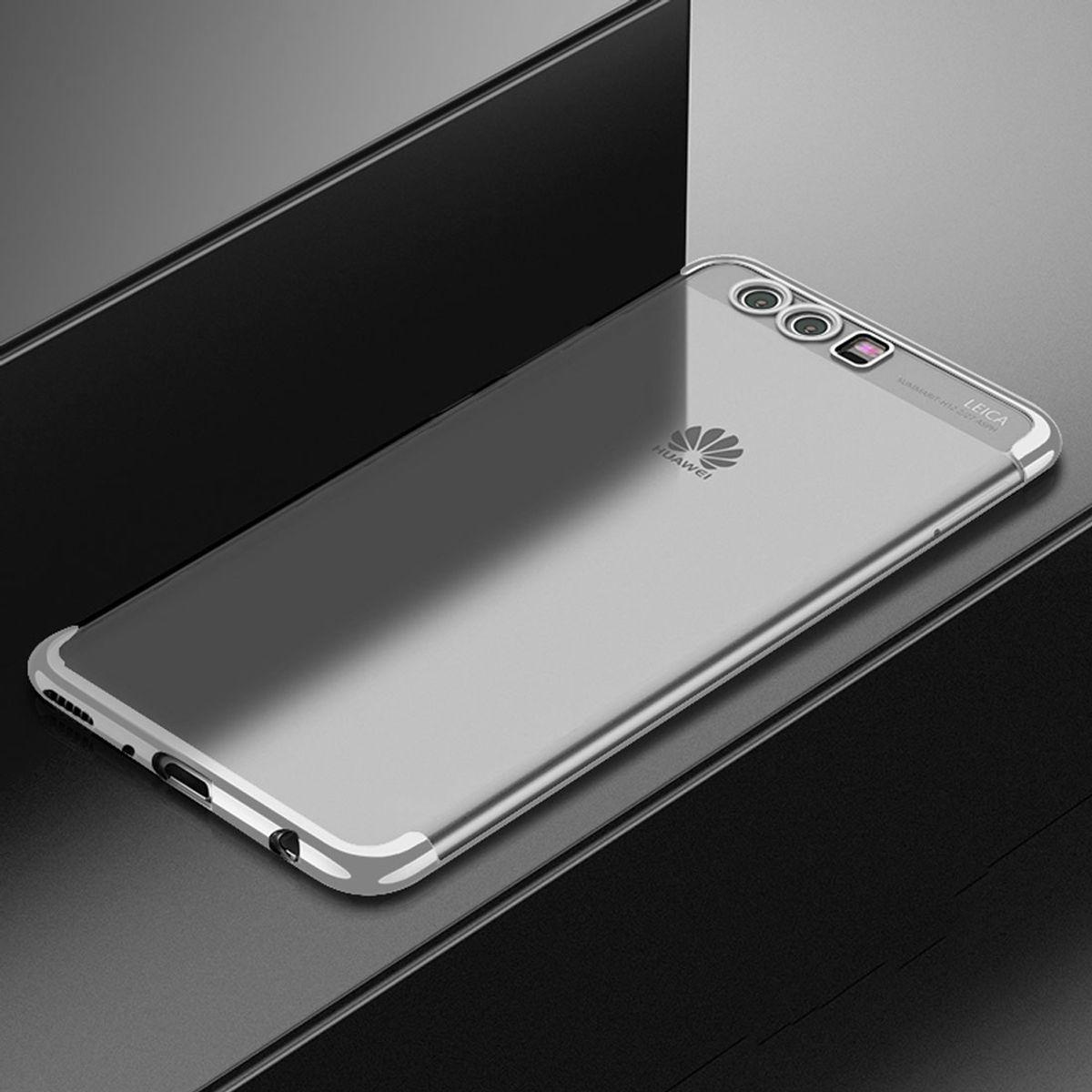 König Design Huawei P20 Lite Hülle Case Handy Cover Schutz Tasche Schutzhülle Bumper Silber (Huawei P20 Lite), Smartphon...