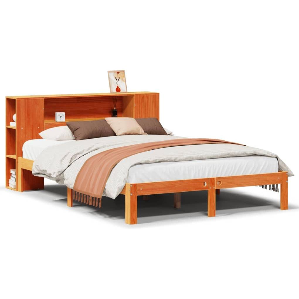 VidaXL, Bett, Bett mit Regal ohne Matratze (146 x 200 cm)