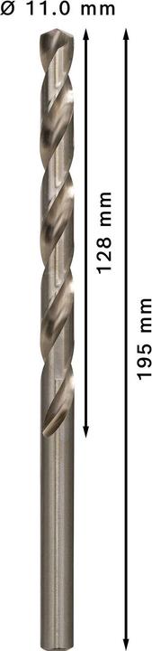 Actual product image Bosch Professional Zubehör PRO Metal HSS-G twist drill, 11 x 128 x 195 mm (11 mm)
