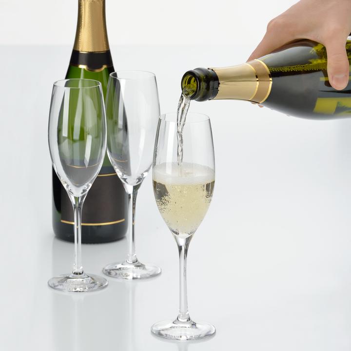 Image du produit WMF Set de 6 coupes à champagne Easy Plus, 250ml, verres en cristal, lavables au lave-vaisselle (25 cl, 6 Verres, Verres à vin blanc)