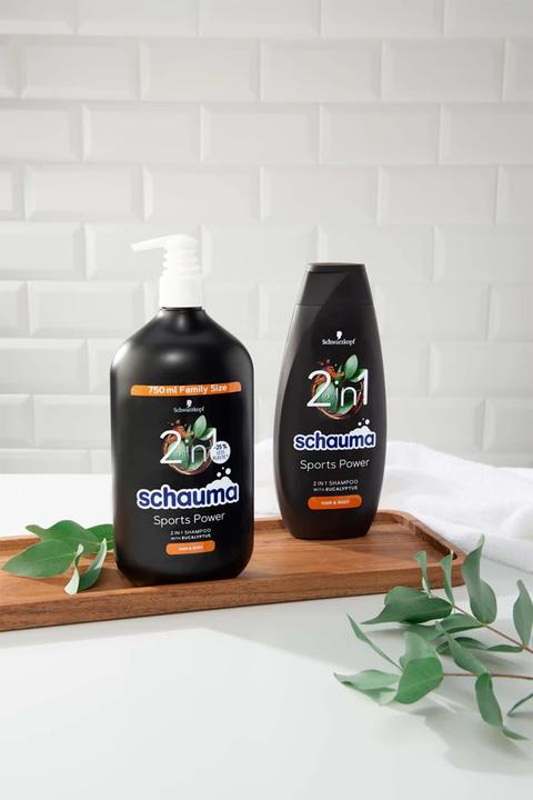Image du produit Schwarzkopf Schauma - Sports Power Shampoo Strengthening Shampoo For Washing Hair And Body 400Ml (400 ml)