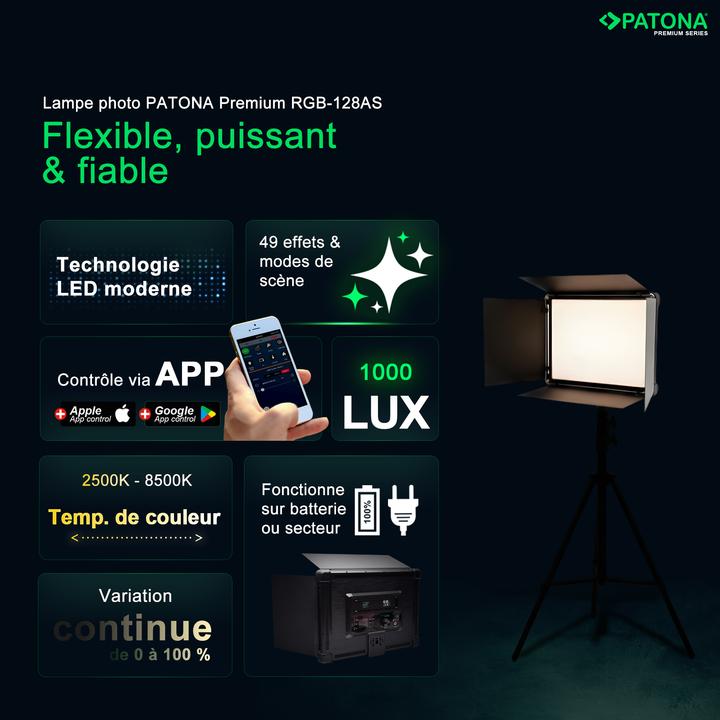 Produktbild Patona Leuchte RGB-128AS APP (Studioleuchte, Videoleuchte)