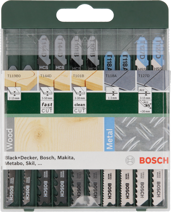 Produktbild Bosch Zubehör Stichsägeblatt-Set T-Schaft, 10-teilig